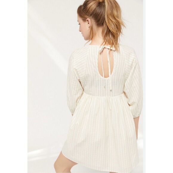 Urban Outfitters Dobby Puff Sleeve Babydoll Dress - Picture 2 of 8